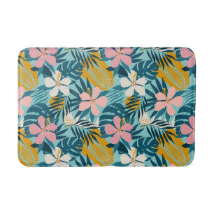 Tropisch Hibiscus Floral Pattern Badmat