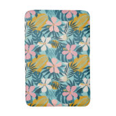Tropisch Hibiscus Floral Pattern Badmat (Voorkant Verticaal)