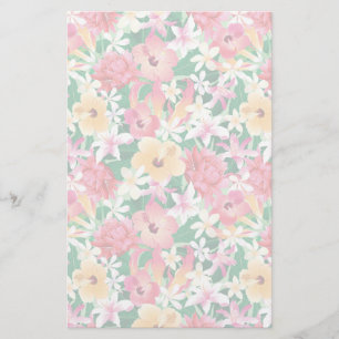 Tropisch Hibiscus Floral Pattern Briefpapier