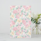 Tropisch Hibiscus Floral Pattern Briefpapier (Staand voorkant)