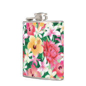 Tropisch Hibiscus Floral Pattern Heupfles (Links)