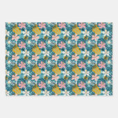 Tropisch Hibiscus Floral Pattern Inpakpapier Vel (Voorkant)