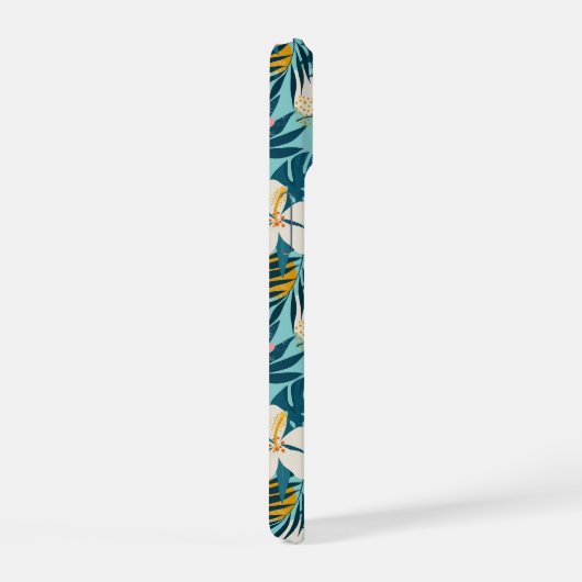 Tropisch Hibiscus Floral Pattern iPhone 15 Hoesje (Rechterkant)
