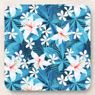 Tropisch Hibiscus Floral Pattern Onderzetter