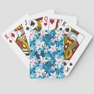 Tropisch Hibiscus Floral Pattern Pokerkaarten