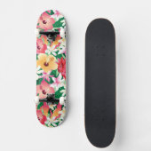 Tropisch Hibiscus Floral Pattern Skateboard (Voorkant)