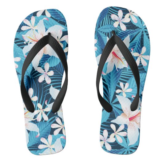 Tropisch Hibiscus Floral Pattern Teenslippers (Voetbed)
