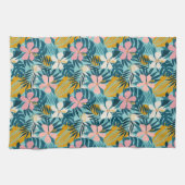 Tropisch Hibiscus Floral Pattern Theedoek (Horizontaal)