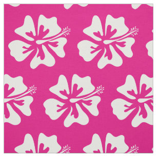 Tropisch Hibiscus flower Hawaii bloempatroon Stof