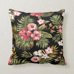 Tropisch Hibiscus Flowers Decoratief Sierkussen