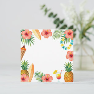 Tropisch Hibiscus Frame Aloha Sfeer Kaart