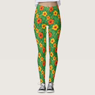 Tropisch Hibiscus Junglepatroon Leggings