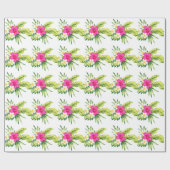 Tropisch Hibiscus naadloos patroon Cadeaupapier (Vlak)