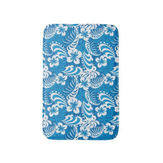 Tropisch Hibiscus Pattern Badmat (Voorkant Verticaal)