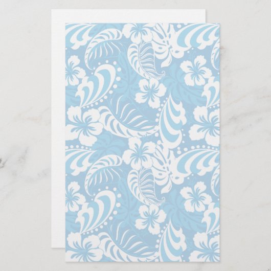 Tropisch Hibiscus Pattern Briefpapier (Voorkant / Achterkant)