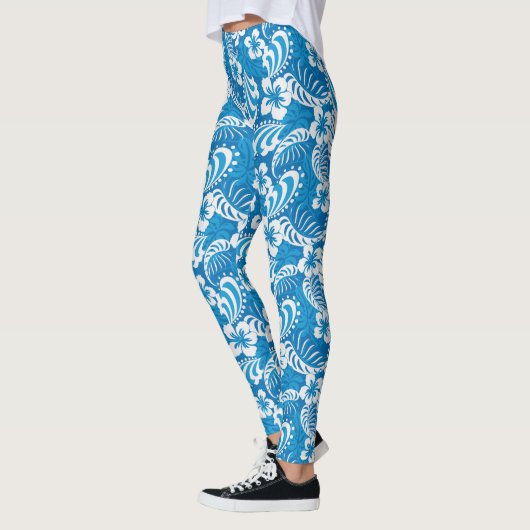 Tropisch Hibiscus Pattern Leggings (Links)
