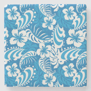 Tropisch Hibiscus Pattern Stenen Onderzetter