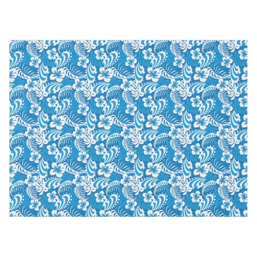 Tropisch Hibiscus Pattern Tafelkleed (Voorkant (Horizontaal))