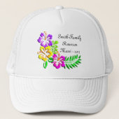 Tropisch Hibiscus Pattern Trucker Pet (Voorkant)