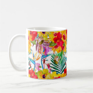 Tropisch Hibiscus Summer Pattern Koffiemok