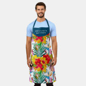 Tropisch Hibiscus Summer Pattern Schort (Gedragen)