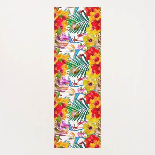 Tropisch Hibiscus Summer Pattern Yogamat (Achterkant)