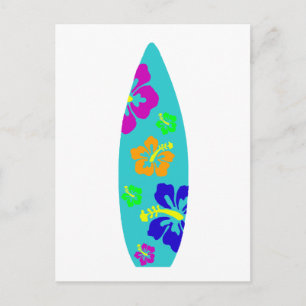 Tropisch Hibiscus Surfboard Briefkaart