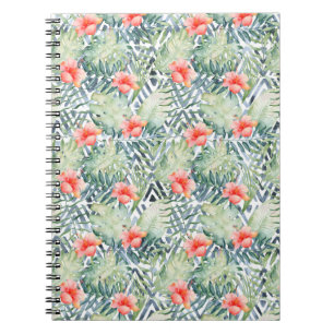 Tropisch Hibiscus Tribal Floral Notitieboek