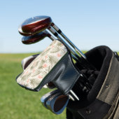 Tropisch Hisbiscus Palm Tree Patroon Golfheadcover (Insitu)