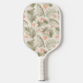 Tropisch Hisbiscus Palm Tree Patroon Pickleball Paddle (Voorkant)