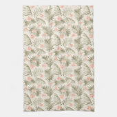 Tropisch Hisbiscus Palm Tree Patroon Theedoek (Verticaal)