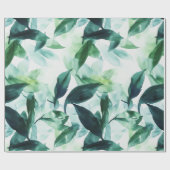 Tropisch huis plant Leaf Waterverf Cadeaupapier (Vlak)