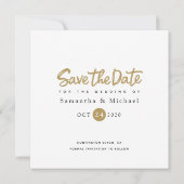 Tropisch huwelijk | De foto bewaart de Datum Kaart (Achterkant)