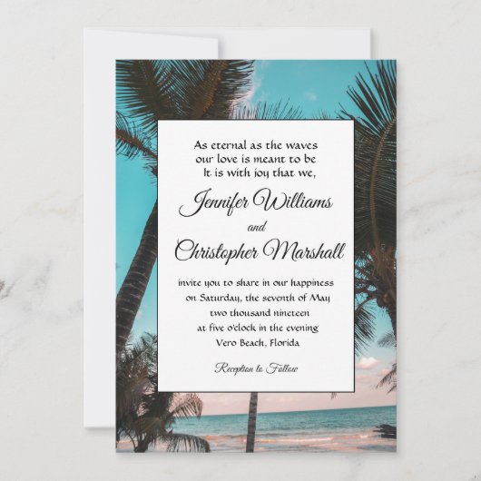 Tropisch huwelijk kaart (Voorkant)