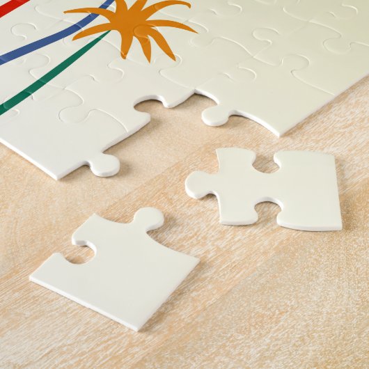 Tropisch huwelijk sparen de Datum Uitnodiging Legpuzzel (Zijkant)