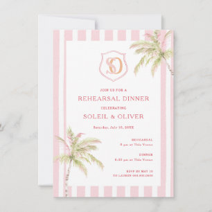 Tropisch huwelijksrepetitie diner op een bestemmin kaart