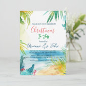 Tropisch I Kerstmis in juli Kaart (Staand voorkant)