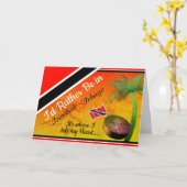 Tropisch Ik zou liever in Trinidad en Tobago zijn Kaart (Gele Bloem)