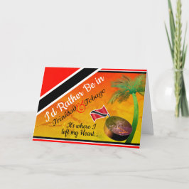 Tropisch Ik zou liever in Trinidad en Tobago zijn Kaart