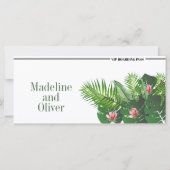 Tropisch instappen Pass Weddenschap Save the Date (Achterkant)