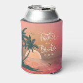 Tropisch Isle Vader van de Bride Roze ID581 Blikjeskoeler (Blikje Achterkant)