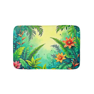Tropisch Jungle Weelderig Paradijs Ontwerp Badmat