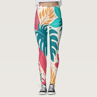 Tropisch Junglebladpatroon Leggings