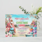 Tropisch Kerst Luau Uitnodiging (Staand voorkant)