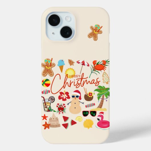 Tropisch Kerstfeest Case-Mate iPhone Case (Achterkant)
