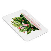 Tropisch kerstfeest moderne palm botanisch Flaming Magneet (Rechterzijde)