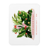 Tropisch kerstfeest moderne palm botanisch Flaming Magneet (Verticaal)