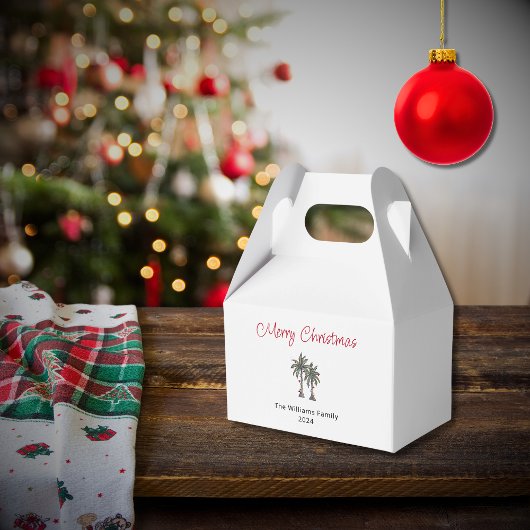 Tropisch kerstfeest Palm Trees Beach Bedankdoosjes