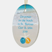 Tropisch kerstfeestdag foto Ornament (Links)