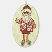 Tropisch kerstkerstkerstkerstversiering keramisch ornament (Links)